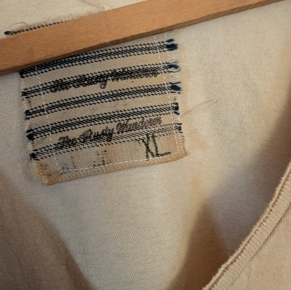 Upcycled tea-dyed tee shirt w stars & lace, Hippie Boho Whimsical HANDMADE ITEM - Picture 6 of 8